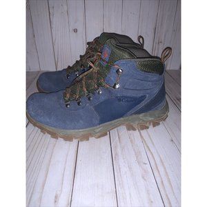 Columbia Men Newton Ridge Plus II Waterproof Hiking Trail Blue Boots Sz 10.5 W